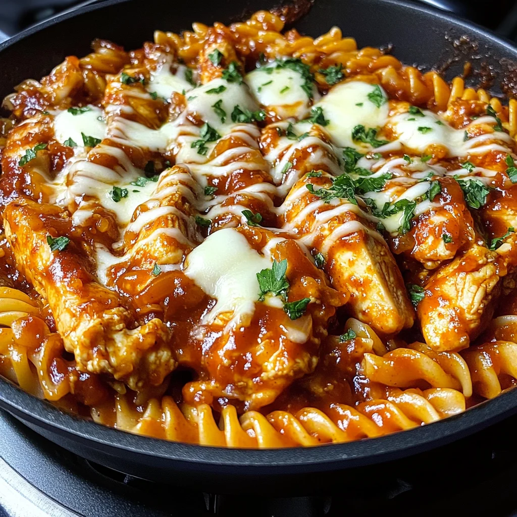 One-Pot Honey Garlic BBQ Chicken Pasta