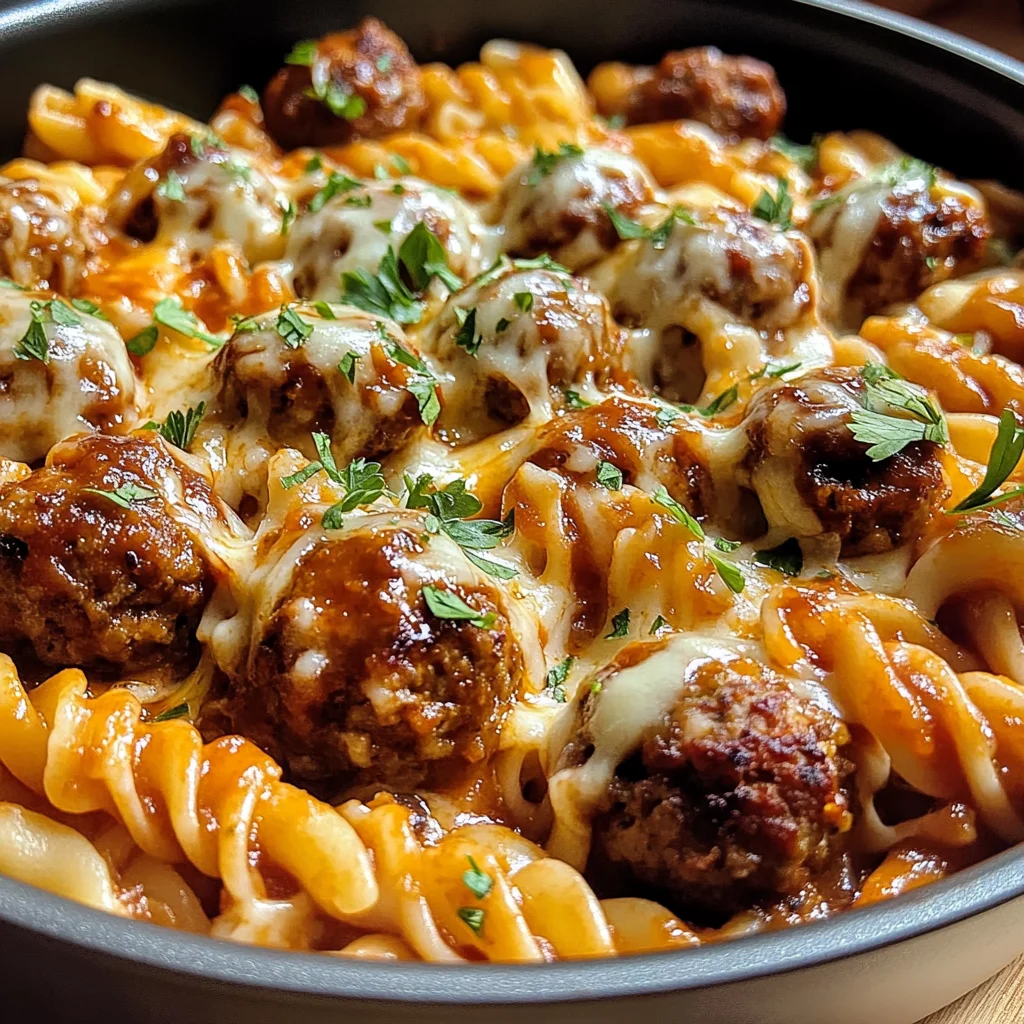 One-Pot Smoky BBQ Meatball Pasta