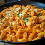 One-Skillet Spicy Buffalo Ranch Chicken Pasta