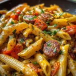 One Pan Smoky Cajun Butter Sausage Penne
