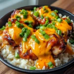 One Pan Sticky Buffalo Ranch Chicken and Rice
