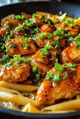 One Pan Sticky Honey Garlic Butter Chicken Pasta