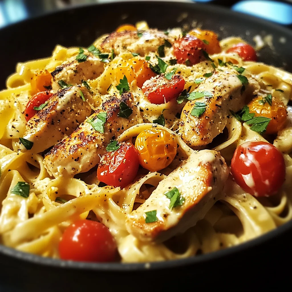 One Pot Spicy Cajun Chicken Alfredo Skillet
