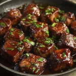 One Skillet Sweet and Smoky BBQ Steak Bites