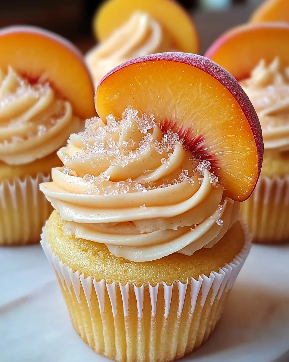Peach Bellini Cupcakes