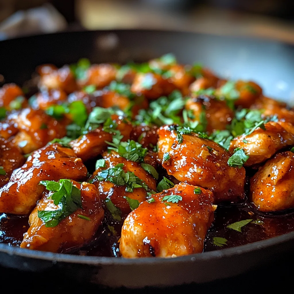 Sticky Buffalo Honey Chicken Skillet