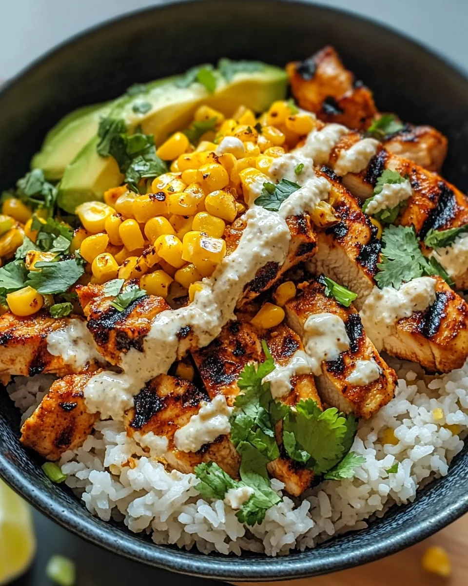 Street Corn Chicken Rice Bowl Recipe