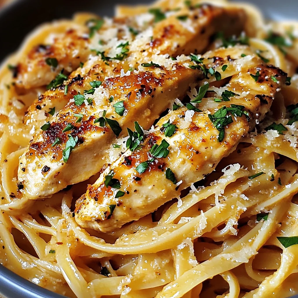 Sweet & Spicy Garlic Parmesan Chicken Linguine