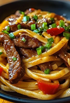 Sweet and Spicy Garlic Steak Pasta