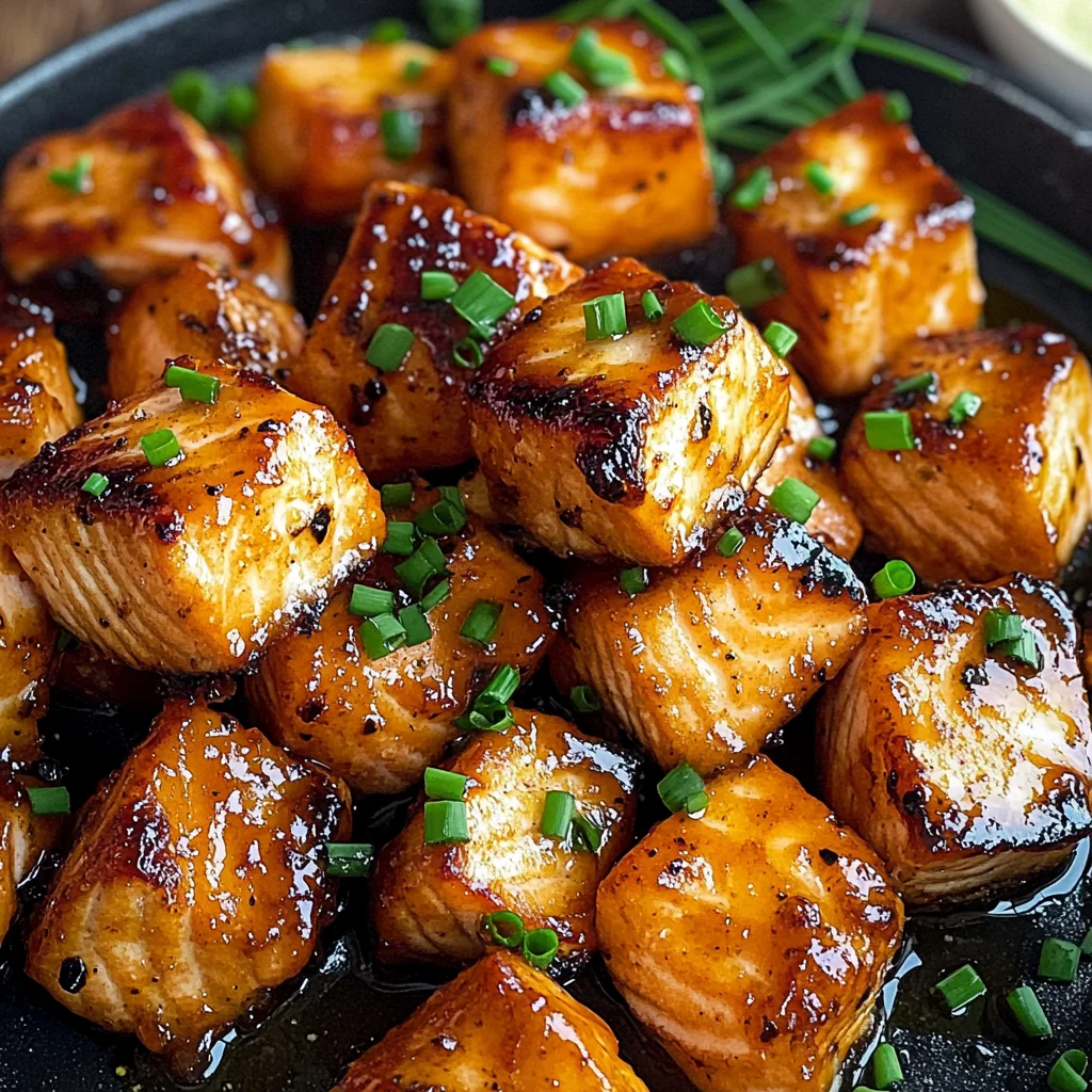 Air Fryer Bang Bang Salmon Bites