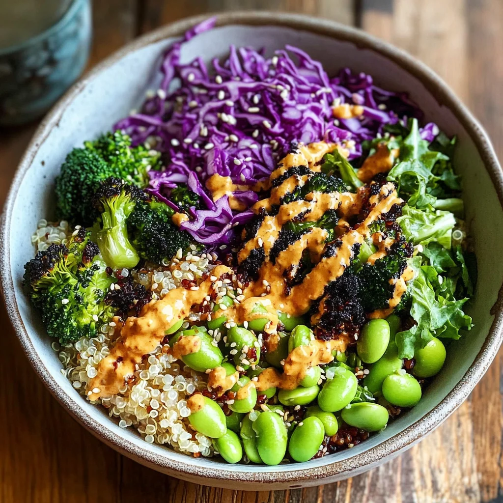 Asian-Style Grain Bowl with Charred Broccoli