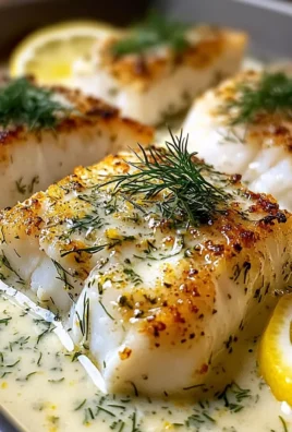 Baked Cod with Lemon-Dill Sauce