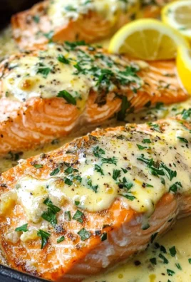Baked Salmon with Lemon Butter Cream Sauce