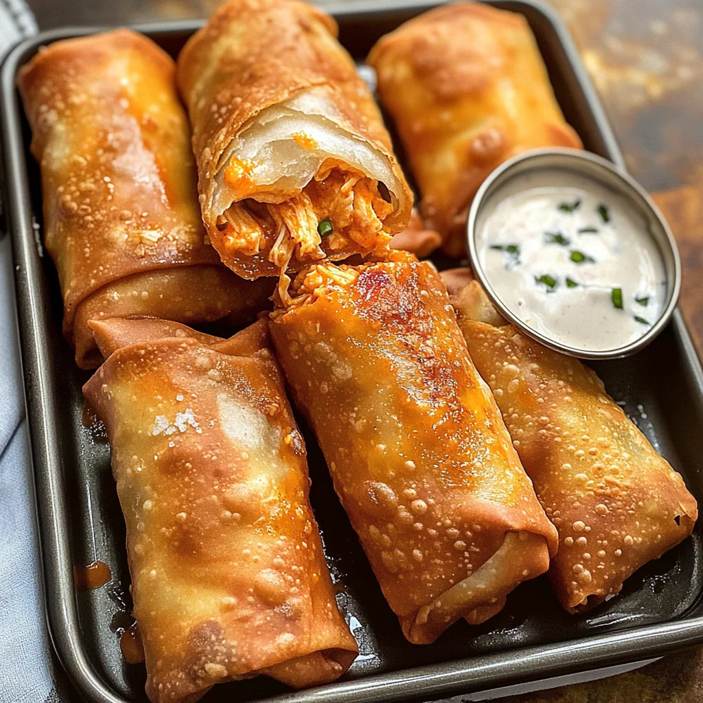 Buffalo Chicken Egg Rolls