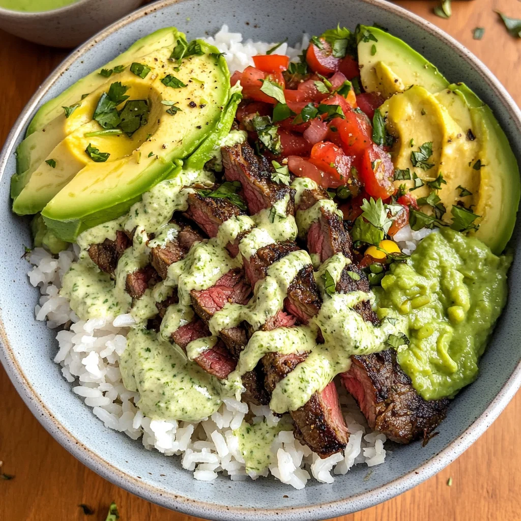 Cilantro Lime Steak and Rice Bowls