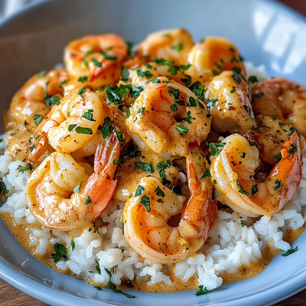 Creamy Garlic Shrimp with Rice: Buttery & Flavorful Delight