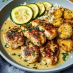 Creamy Lemon Butter Chicken with Crispy Zucchini Delight