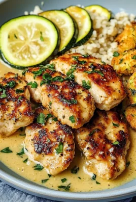 Creamy Lemon Butter Chicken with Crispy Zucchini Delight