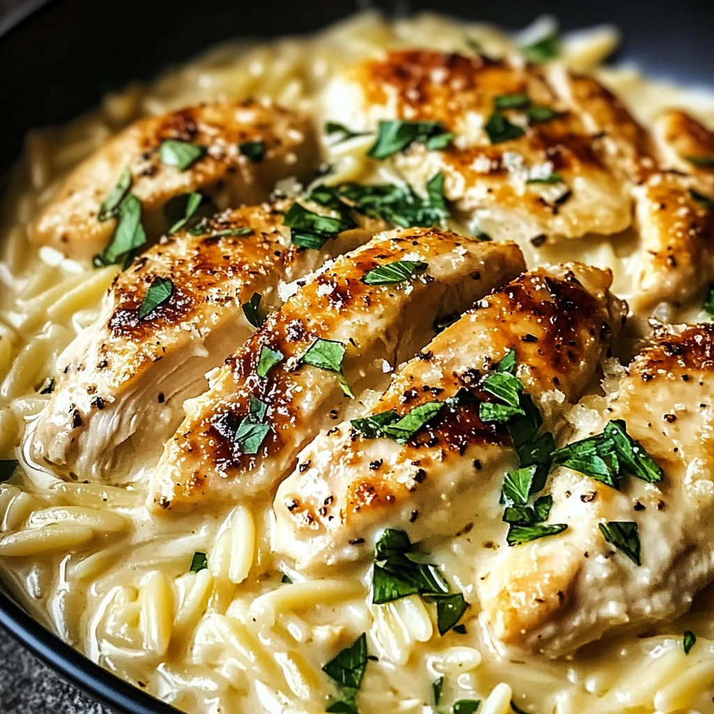 Creamy Orzo Chicken