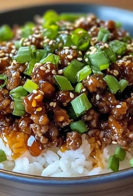 Crispy Honey Garlic Ground Beef Rice Bowl