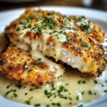 Crispy Parmesan Chicken with Garlic Sauce