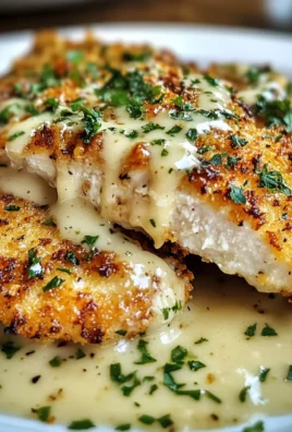Crispy Parmesan Chicken with Garlic Sauce