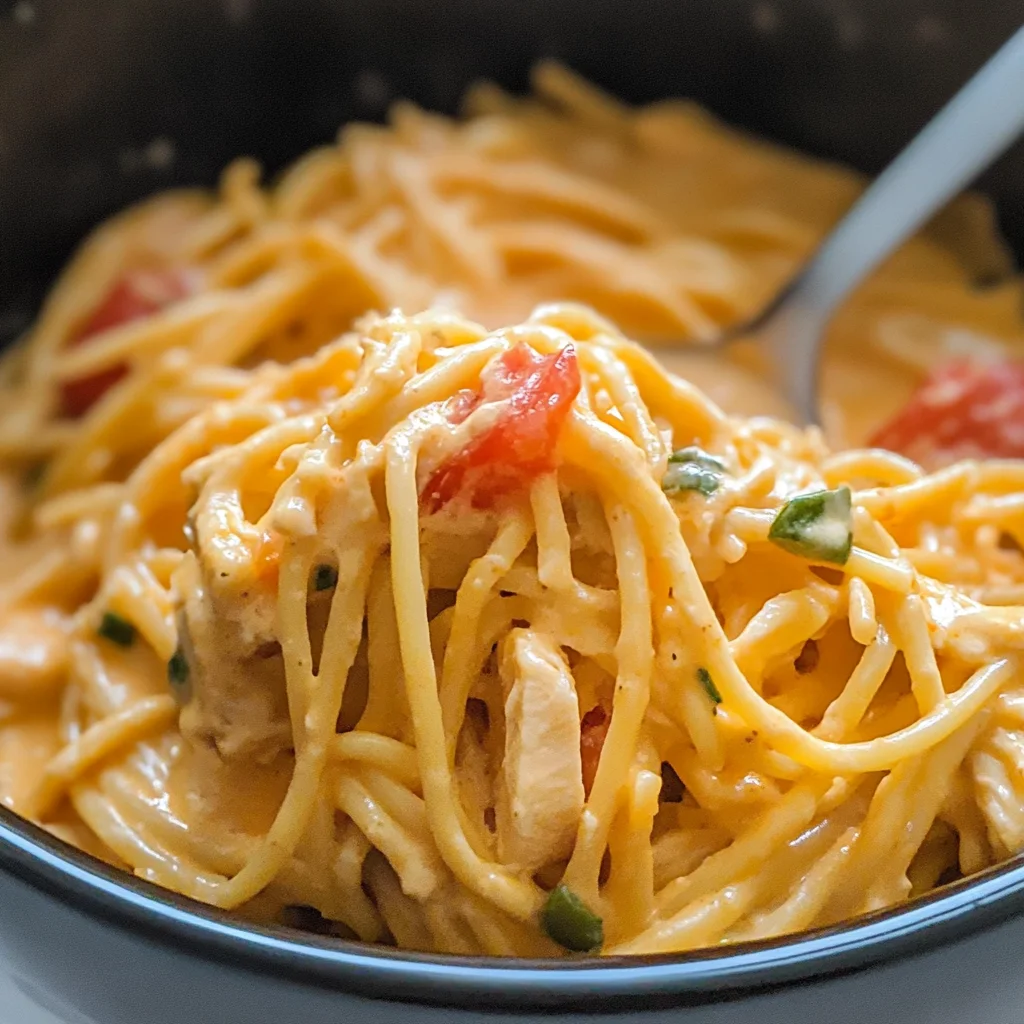 Crock Pot Cheesy Chicken Spaghetti Recipe