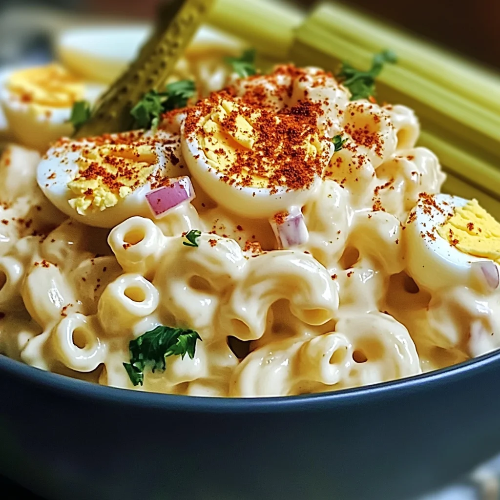Deviled Egg Macaroni Salad