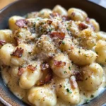 Gnocchi Carbonara with Bacon & Parmesan for Cozy Evenings