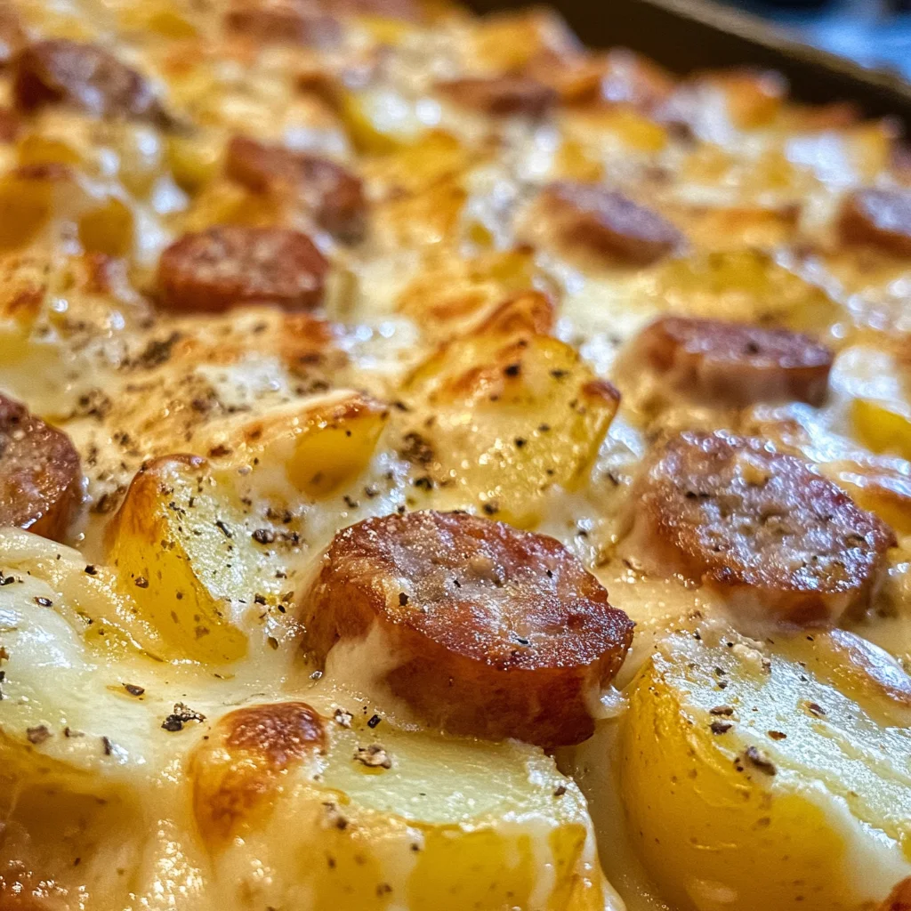 Irresistibly Cheesy Ranch Potatoes and Smoked Sausage Delight