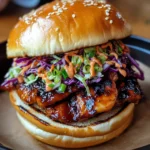 Korean BBQ Chicken Sandwich with Cabbage Slaw