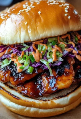 Korean BBQ Chicken Sandwich with Cabbage Slaw