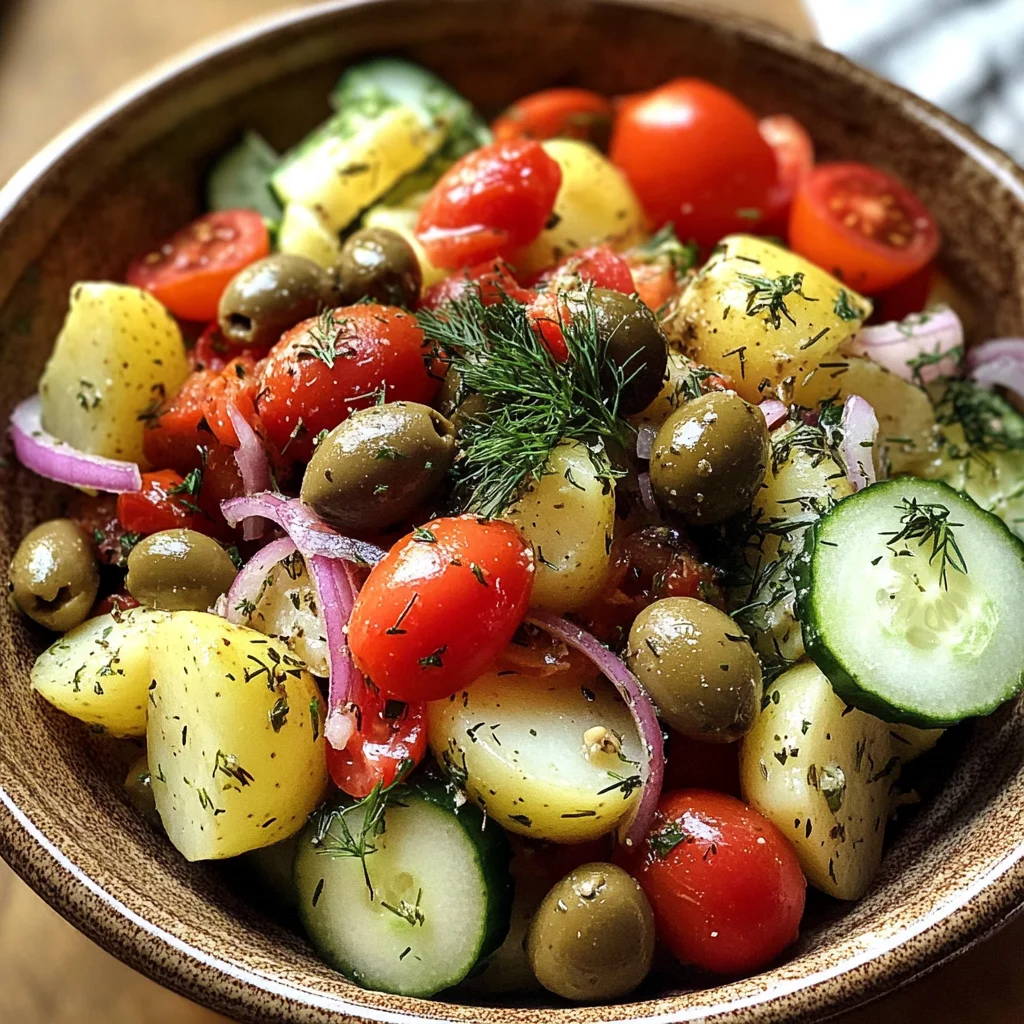 Mediterranean Potato Salad (No Mayo)