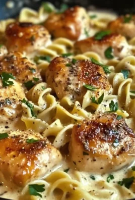 One-Pan Creamy Garlic Butter Chicken with Egg Noodles