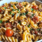 One-Pot Creamy Beef and Garlic Butter Pasta