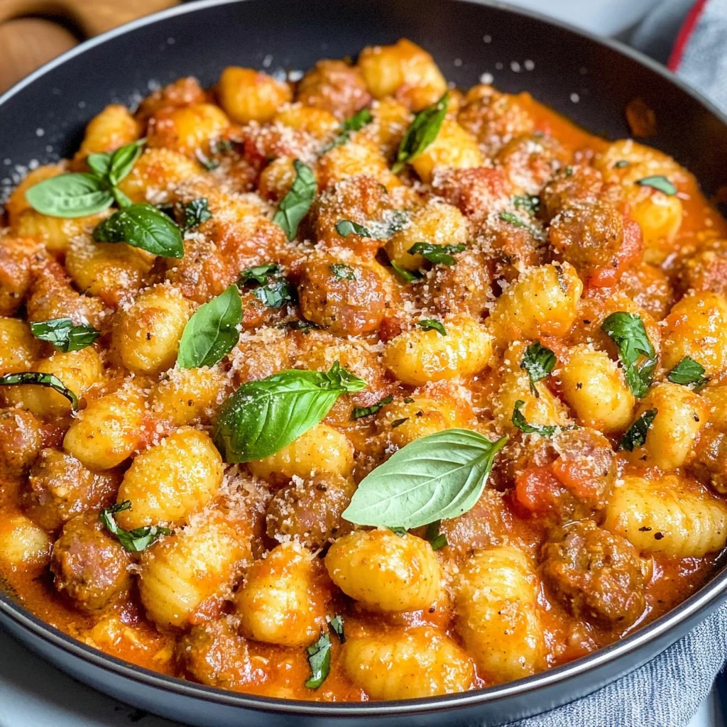 One Pan Italian Sausage Gnocchi
