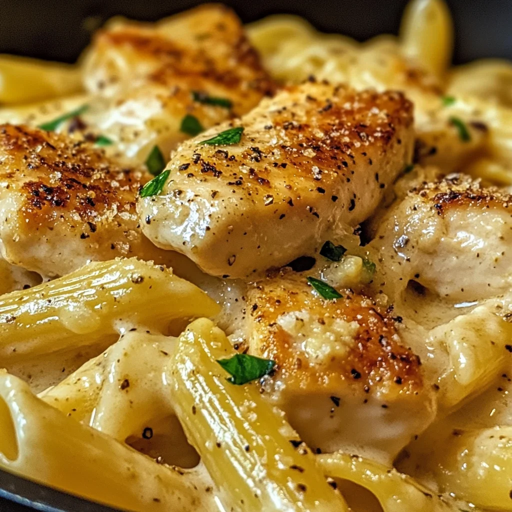One Pot Garlic Parmesan Chicken Pasta