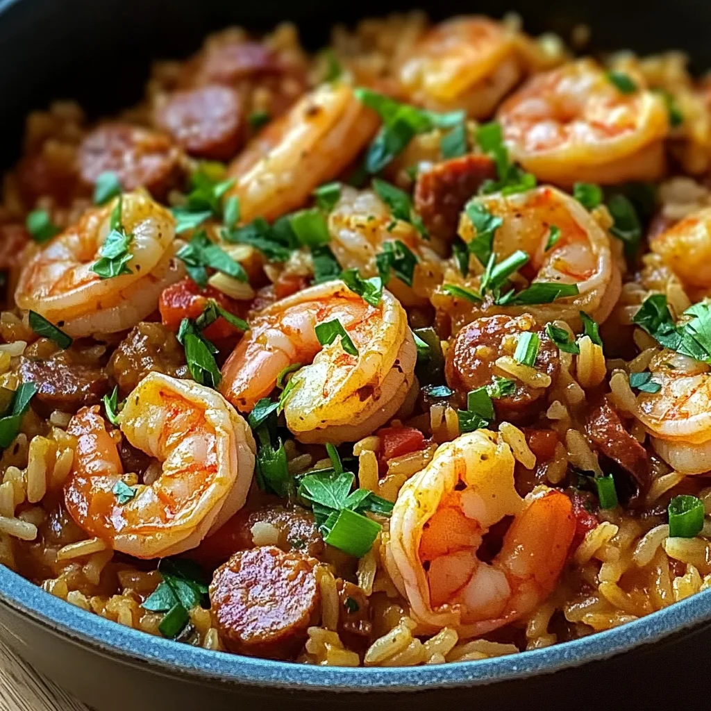 One Pot Shrimp and Sausage Jambalaya