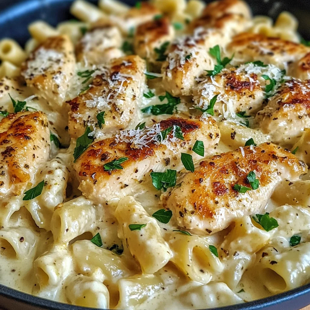Savory Creamy Chicken Garlic Parmesan Pasta in 30 Minutes