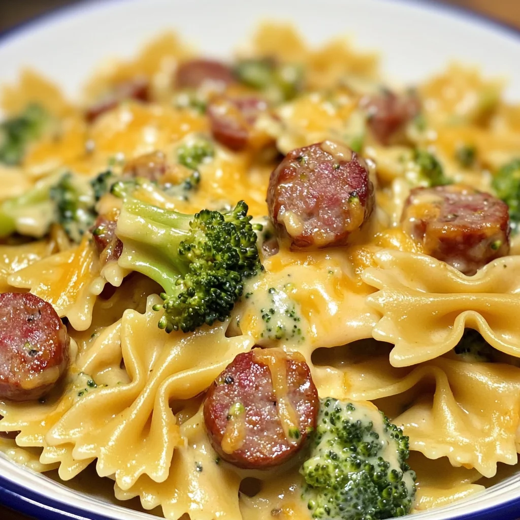 Smoked Sausage Cheddar Pasta