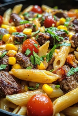 Smoky BBQ Ranch Steak Pasta Skillet
