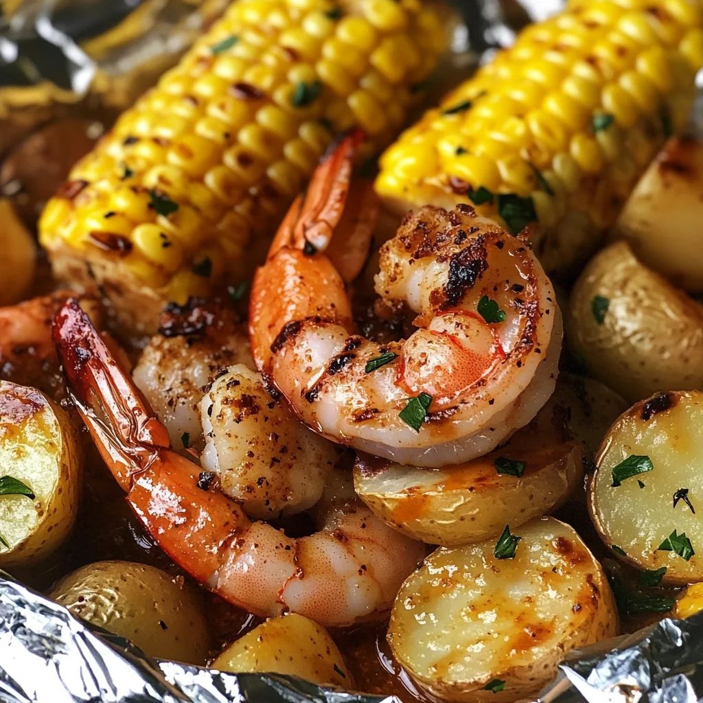 Spicy Grilled Shrimp in Foil - moanaskitchen