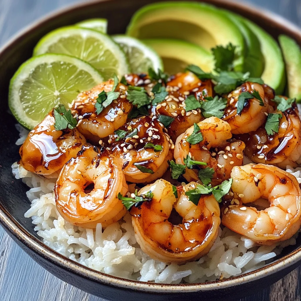 Teriyaki Shrimp Rice Bows
