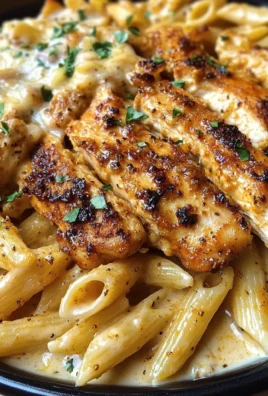 Cajun Garlic Chicken Penne in Cheesy Velveeta Sauce