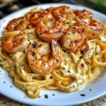 Cajun Garlic Shrimp with Creamy Cajun Alfredo Fettuccine