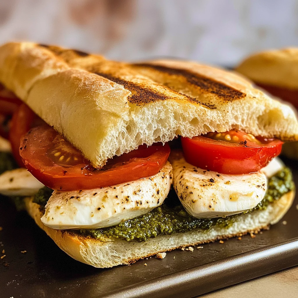 Chicken Pesto Caprese Sandwich