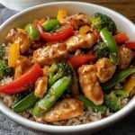 Colorful Chicken & Veggie Stir-Fry with Brown Rice