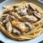 Creamy Chicken Mushroom Pasta