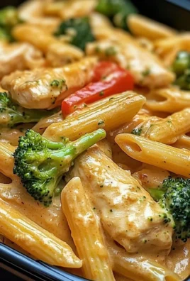 Creamy Chicken Penne Pasta with Broccoli & Peppers