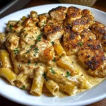 Creamy Chicken Rigatoni Alfredo with Cajun Velveeta Twist